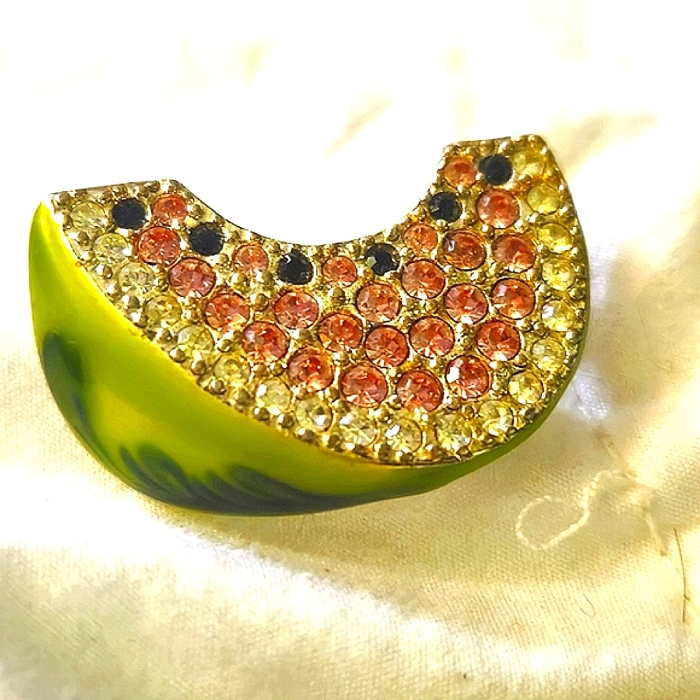 Monet signed watermelon broach